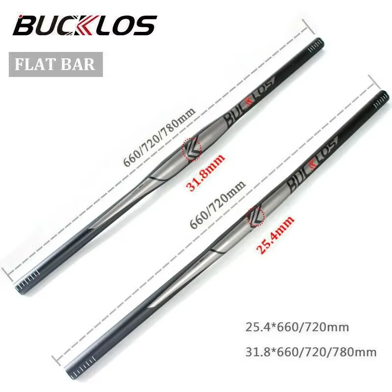 Guidon de vélo 25.4/31.8mm barre d'hirondelle en alliage d'aluminium Riser VTT guidon barres plates 