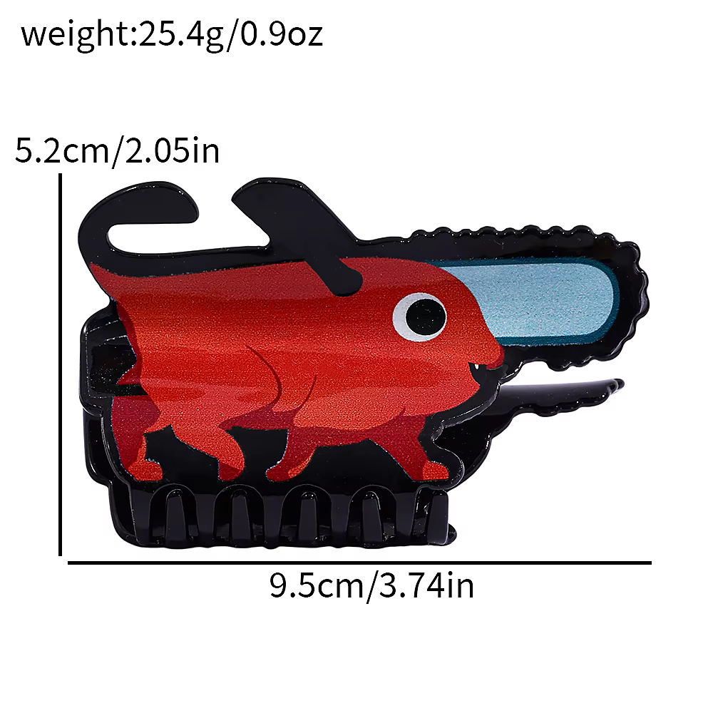 Petite pince à cheveux de tronçonneuse de dessin animé, accessoire de cheveux de tronçonneuse pour d