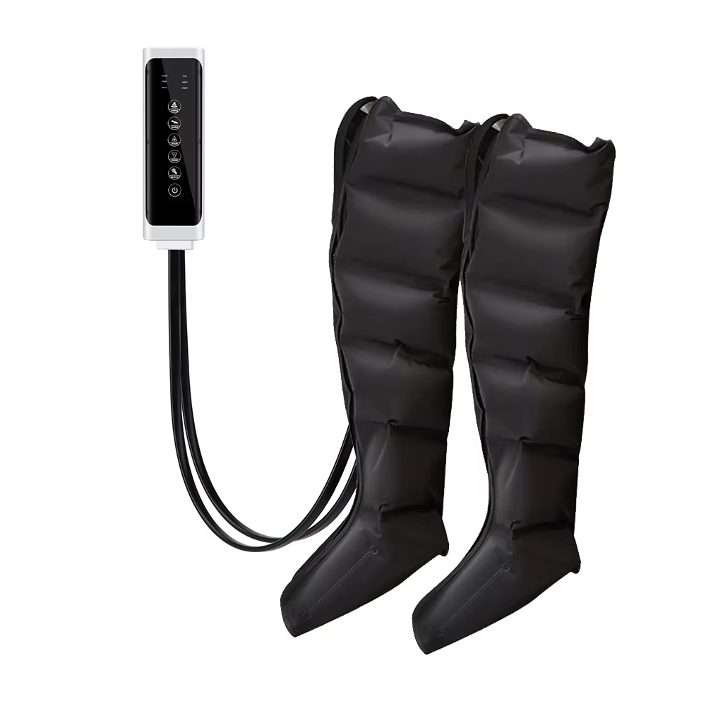 Masseur de Compression d'air pour les jambes, pompe de thérapie à pression chaude avec fermeture écl