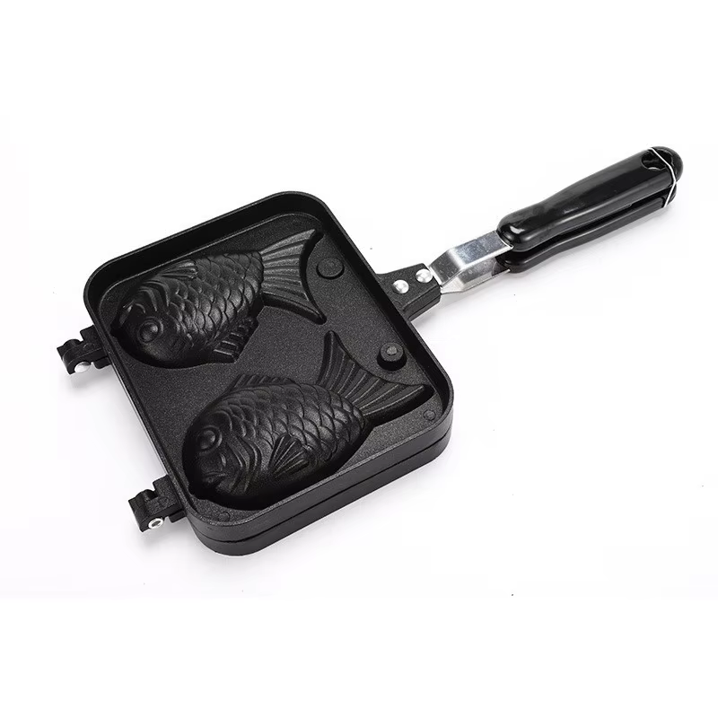 Cuisine japonaise Taiyaki Double poisson en forme de Dessert chaud gaufre gâteau fabricant casserole