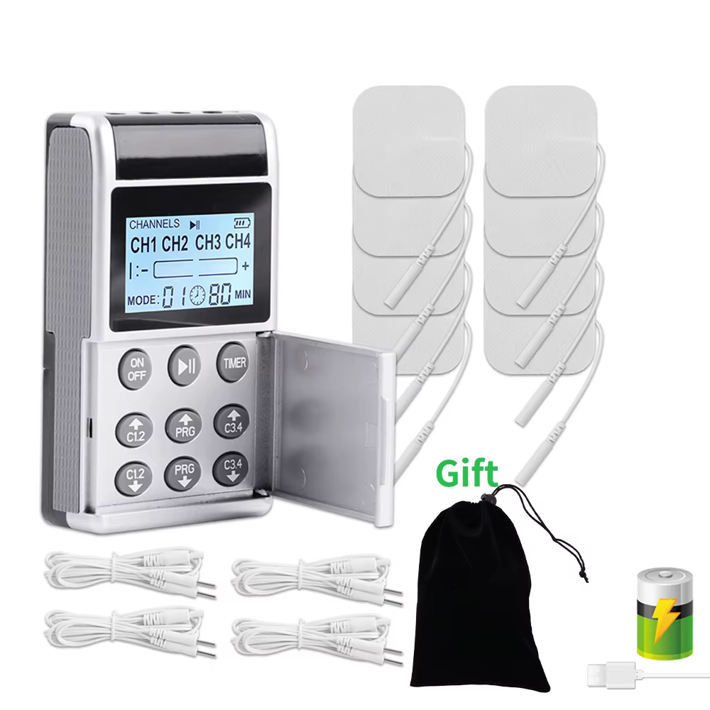 8 électrodes 15 modes EMS Tens dispositif Acupuncture Machine de Massage électrotimulateur d'impulsi