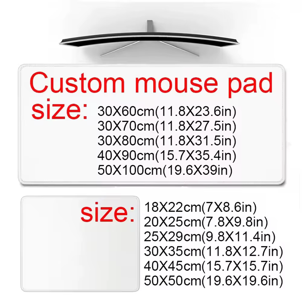 Tapis de Souris Personnalisé Imprimé DIY, Grand Tapis de Jeu XXL, Tapis de Bureau Gamer Personnalisé