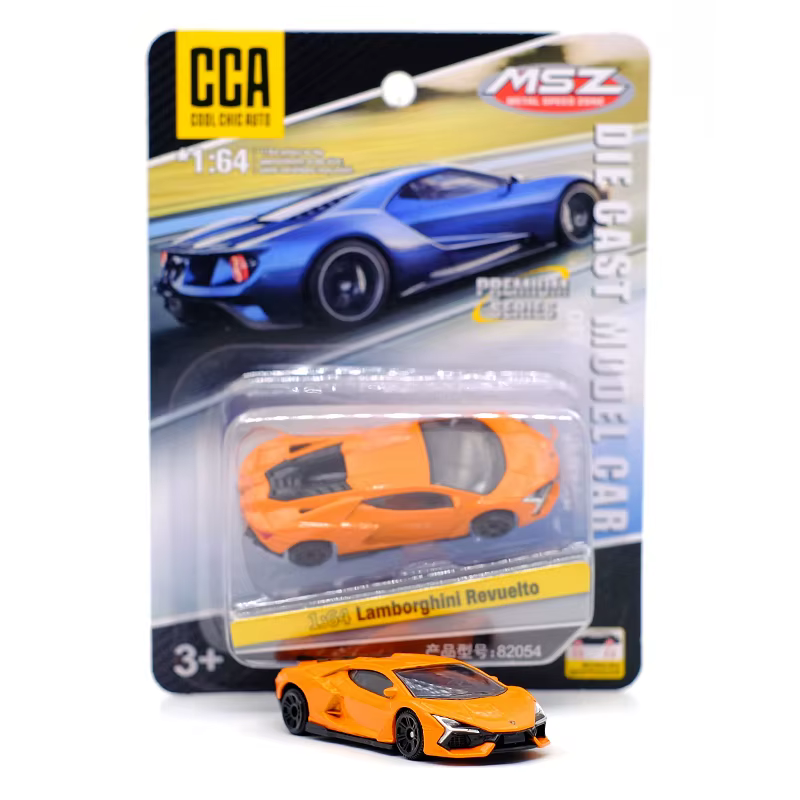 Modèle de voiture de sport miniature CCA Lamborghini Revuelto 1/64, voiture de collection à quatre r