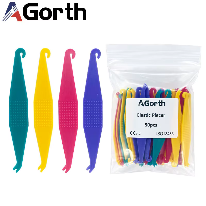 Bandes élastiques orthodontiques dentaires jetables, 50/10 pièces, placement pour accolades, anneau 