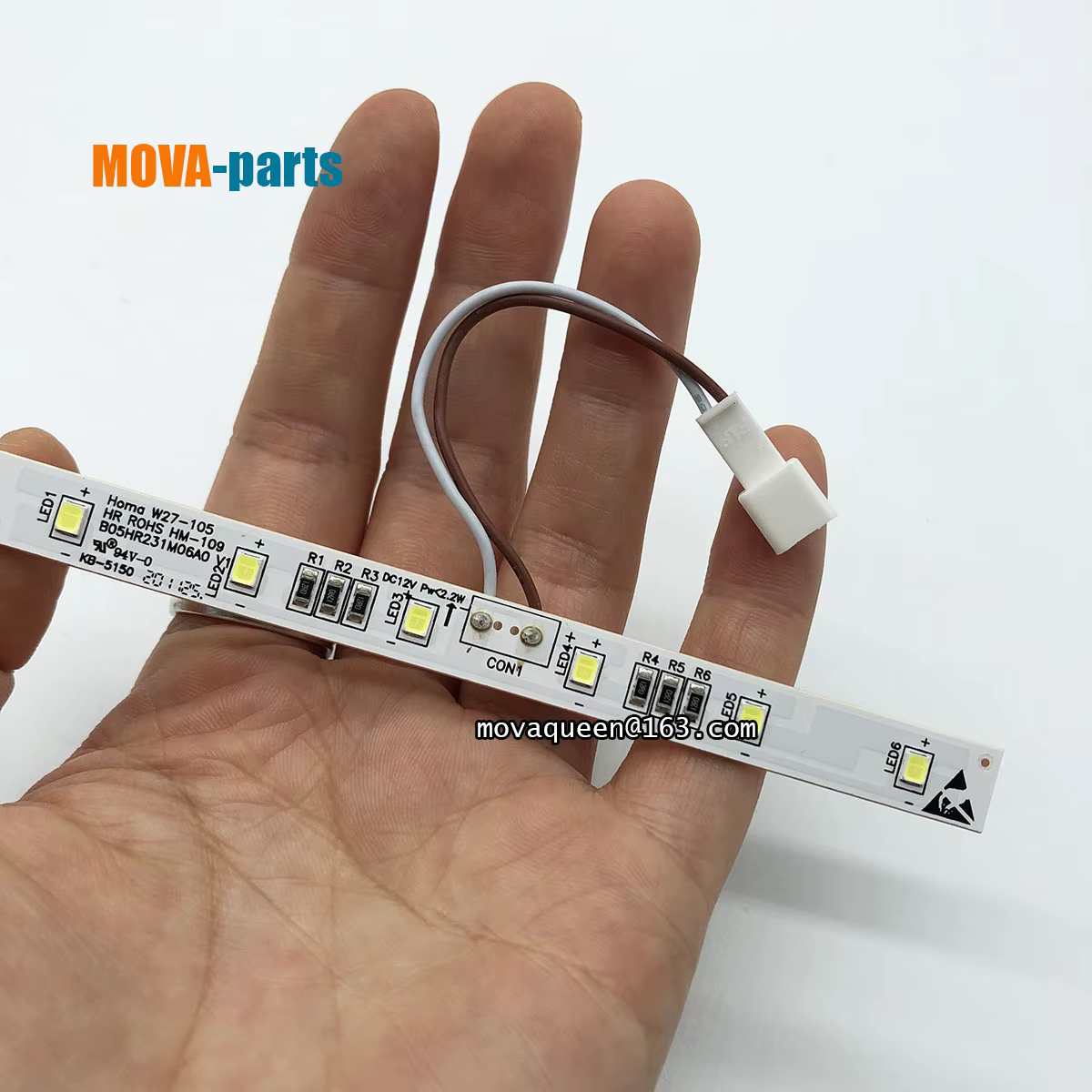 Accessoires de réfrigérateur Éclairage W27-105 Lumière LED Remuer Pour les zones a Remplacement du r