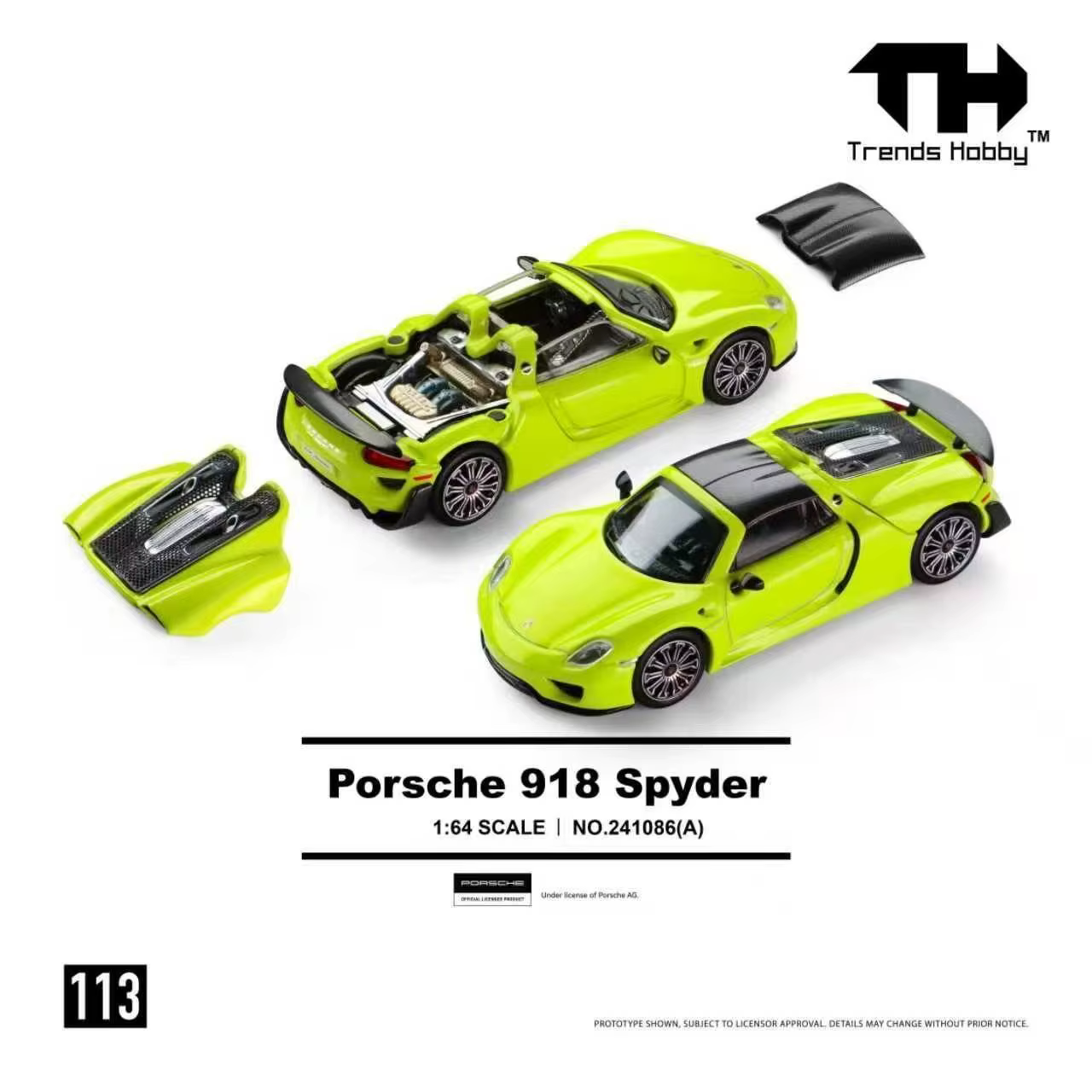 Trends Hobby 1:64 Lamborghini Huracán GT3 EVO2 Ultraman Tiga, modèle de voiture en alliage moulé sou