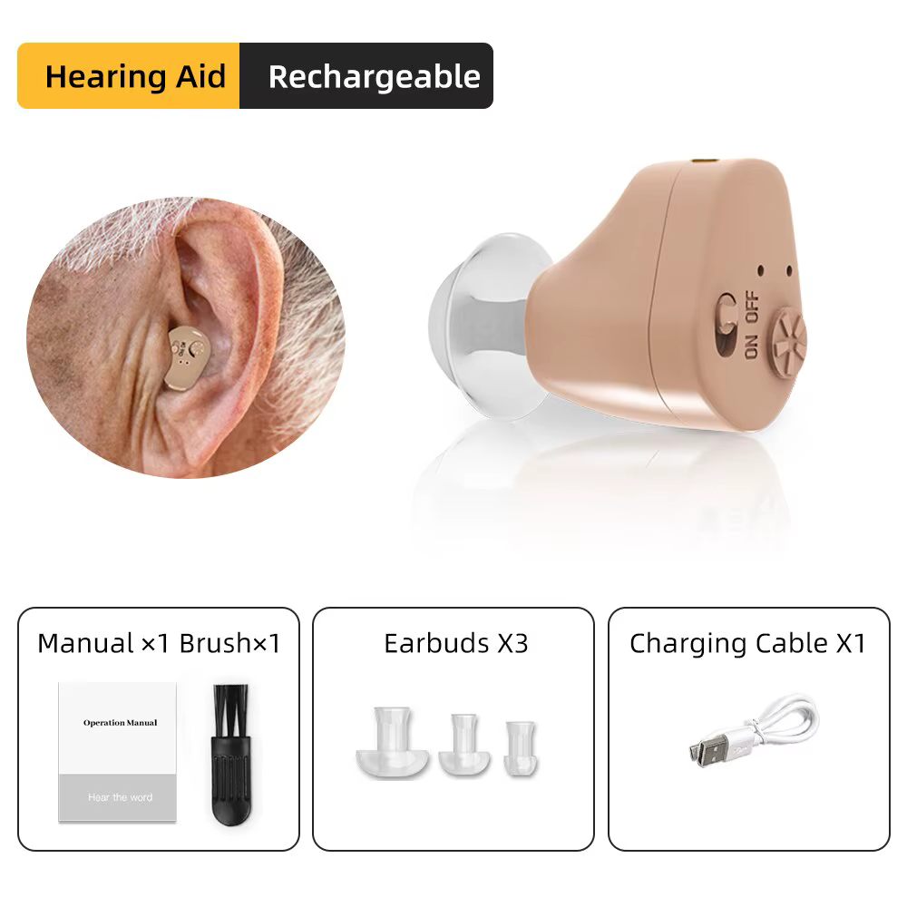 Prothèses auditives amplificateur de son Rechargeable aide auditive pour la surdité derrière l'oreil