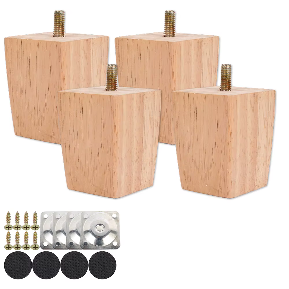 Pieds de canapé en bois de remplacement, hauteur de remplacement, Table de lit, armoire, meubles, pi